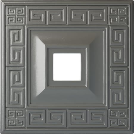 Ekena Millwork Eris Ceiling Medallion (Fits Canopies up to 9 7/8"), 18"W x 18"H x 3 1/2"ID x 1 1/8"P, Silver CM18ERSLS